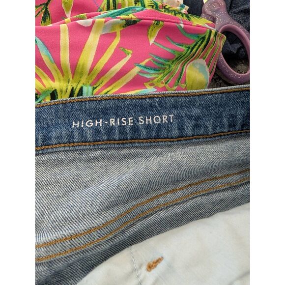 J. Crew High-rise A-line‎ denim short in ancient laurel wash women's 32 preppy - Picture 8 of 10